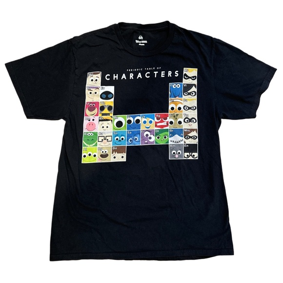 Disney Pixar Periodic Table of Characters T Shirt - Picture 1 of 5